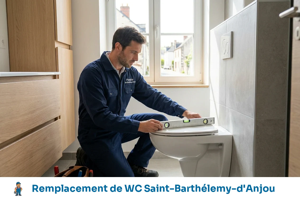Remplacement de WC à Saint-Barthélemy-d'Anjou